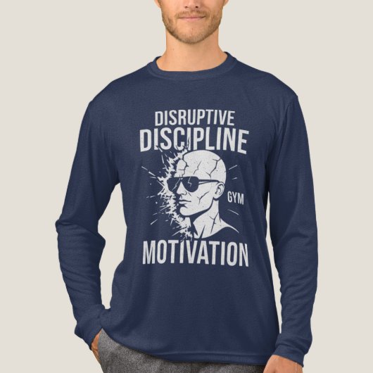Disruptive Discipline: Hardcore Mindset Gym Tee Tri-Blend Shirt (Voorkant volledig)