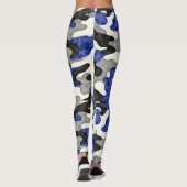 Disruptive Pattern Camouflage Blues Grijs Zwart Leggings (Achterkant)