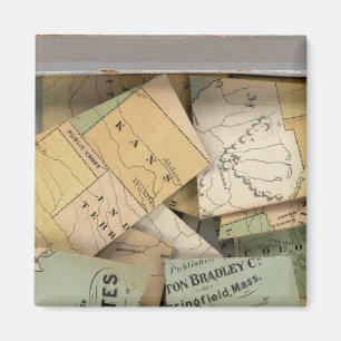 Dissected Outline Map, Verenigde Staten van Amerik Magneet