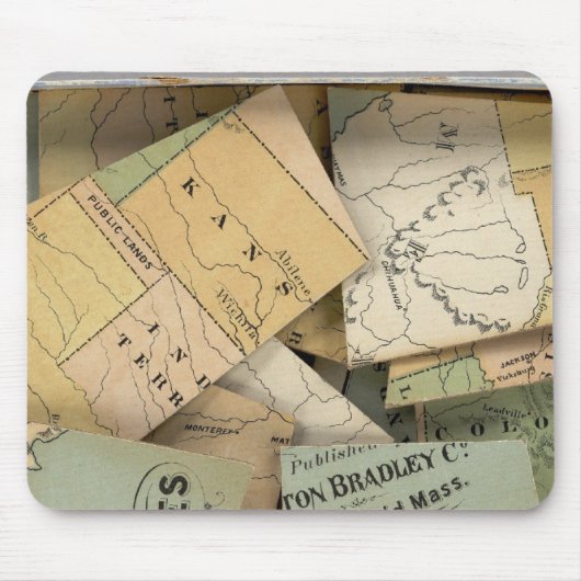 Dissected Outline Map, Verenigde Staten van Amerik Muismat (Voorkant)
