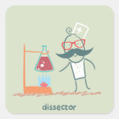Dissector Scientist Square Sticker (Voorkant)