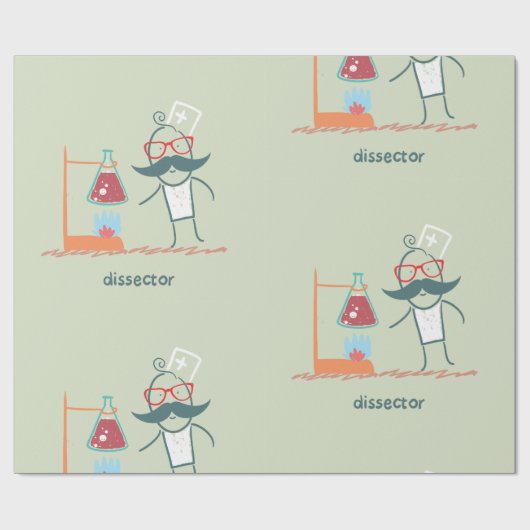 Dissectoraal wetenschapswerkdocument cadeaupapier (Vlak)
