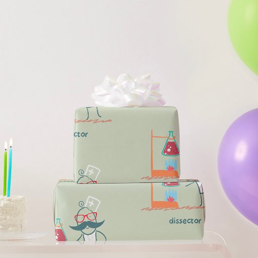 Dissectoraal wetenschapswerkdocument cadeaupapier