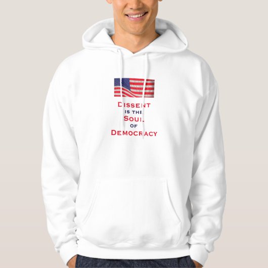 Dissent is de Ziel van de Democratie Patriottisch  Hoodie (Voorkant)