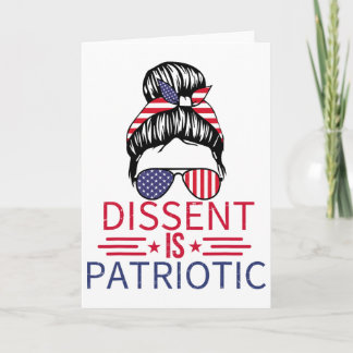 Dissent Is Patriotisch Rommelige Knot 4 juli Vlag  Kaart