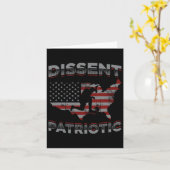 Dissent is patriottisch ontwerp Amerikaanse vlag p Kaart (Gele Bloem)