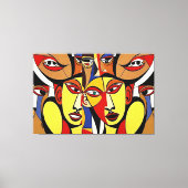 Dissentients, kubisme kunst canvas afdruk (Voorkant)