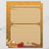 Dissert pie thema oranje recept pagina (Voorkant / Achterkant)