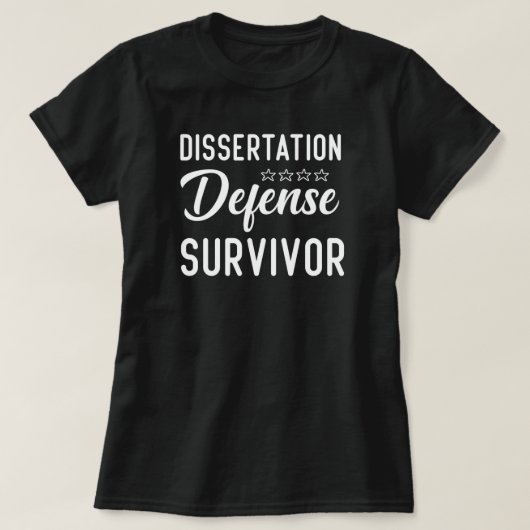 Dissertatie Defensie Overlevende, PhD Afstuderen G T-shirt (Design voorkant)