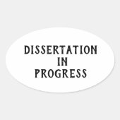 Dissertatie in uitvoering ovale sticker (Voorkant)
