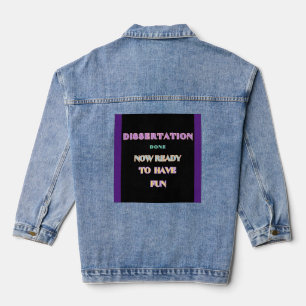Dissertatie klaar Celebration Jacket" Denim Jacket