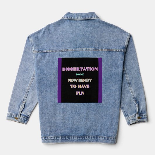 Dissertatie klaar Celebration Jacket" Denim Jacket (Achterkant)