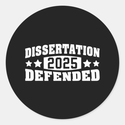 Dissertatie Verdedigd 2025 PhD EDD doctoraat Gradu Ronde Sticker (Voorkant)