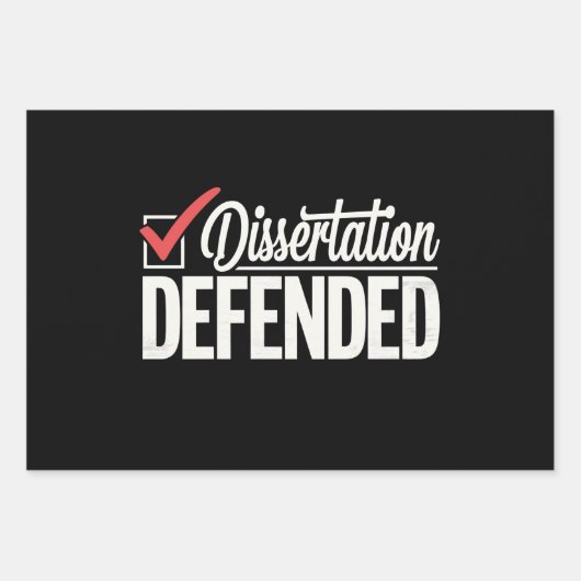 Dissertatie Verdedigd PhD-Afstuderen Afstuderen Inpakpapier Vel (Voorkant)