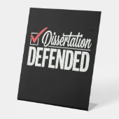 Dissertatie Verdedigd PhD-Afstuderen Afstuderen Reclamebord Met Voetstuk (Voorkant)