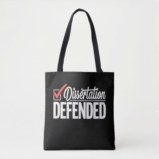 Dissertatie Verdedigd PhD-Afstuderen Afstuderen Tote Bag (Voorkant)