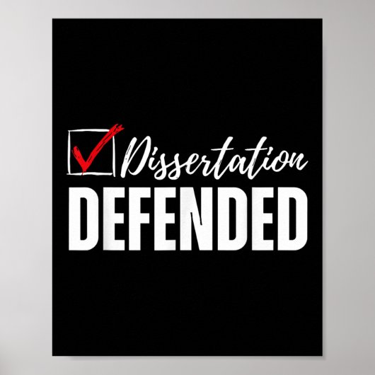 Dissertatie verdedigd PhD Afstuderen Funny Doctora Poster (Voorkant)