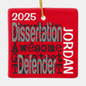 Dissertation Defender Extraordinaire CUSTOM Keramisch Ornament (Voorkant)