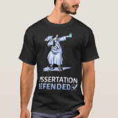 Dissertation Defense Dabbing Doctorate PhD  T-shirt (Voorkant)