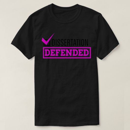 Dissertation Defensie Afstuderen schooldoctoraatst T-shirt (Design voorkant)