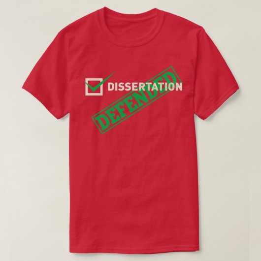 Dissertation gedefleerd voor PHD 1 T-shirt (Design voorkant)