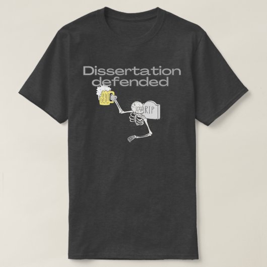 Dissertation verdediging 10 t-shirt (Design voorkant)