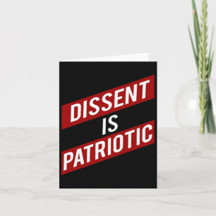 Dissidentie is patriottische politieke memepremie kaart