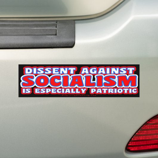 Dissidentie (tegen het socialisme) bumpersticker (Op auto)