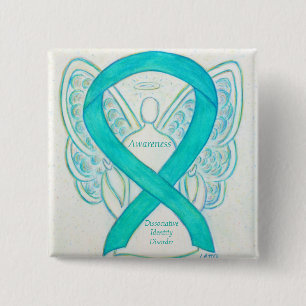 Dissociatieve identiteitsstoornis Awareness Angel  Vierkante Button 5,1 Cm