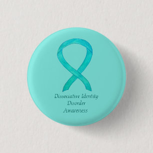 Dissociatieve identiteitsstoornis Blauwgroen bewus Ronde Button 3,2 Cm