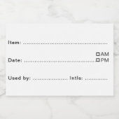 Dissolvable Food Labels for Home and Kitchen Voedselcontainer Etiket (Enkel label)