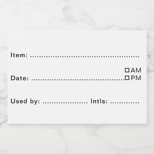 Dissolvable Food Labels for Home and Kitchen Voedselcontainer Etiket (Enkel label)