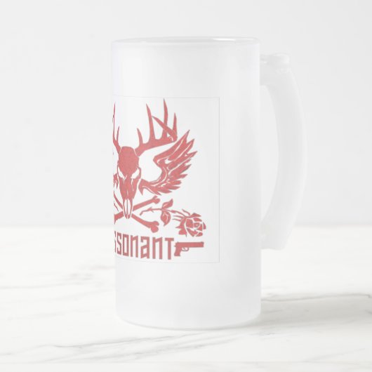 Dissonant Frosted Beer Goblet Matglas Bierpul (Voorkant rechts)