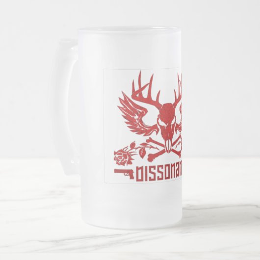 Dissonant Frosted Beer Goblet Matglas Bierpul (Voorkant links)