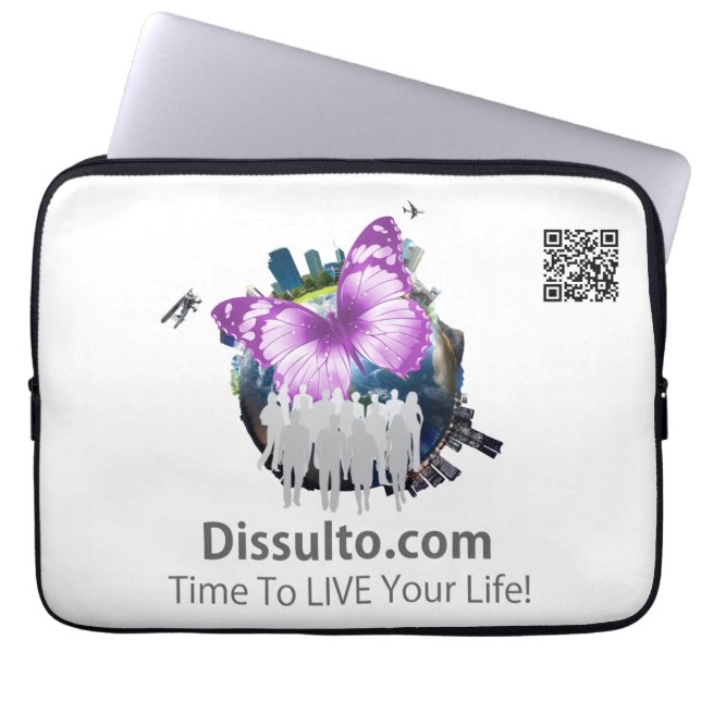 Dissulto - laptophoes van 13 inch laptop sleeve (Voorkant)