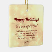 Distance Happy Dad Keramisch Ornament (Rechts)