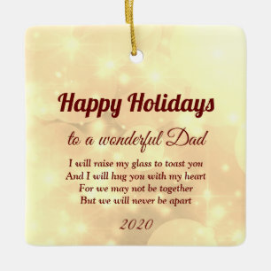 Distance Happy Dad Keramisch Ornament