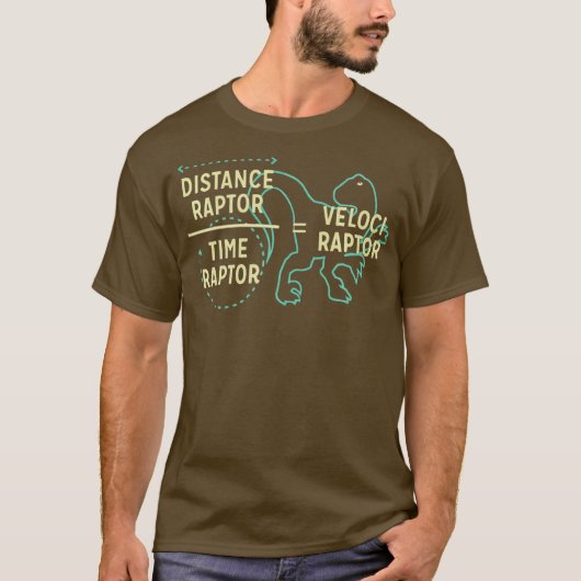 Distance Raptor Over Time Raptor  Velociraptor T-shirt (Voorkant)