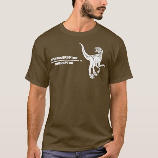 DistanceraptorTimeraptor Velociraptor Physics T-shirt (Voorkant)