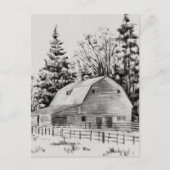 Distant Barn Sketch I Briefkaart (Voorkant)