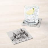 Distant Barn Sketch I Kartonnen Onderzetters (Insitu)