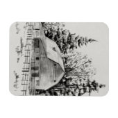 Distant Barn Sketch I Magneet (Horizontaal)