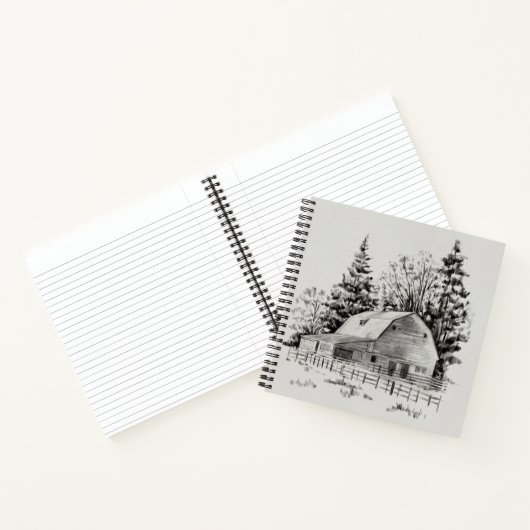 Distant Barn Sketch I Notitieboek (Binnen)