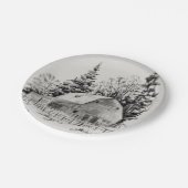 Distant Barn Sketch I Papieren Bordje (Gekanteld)