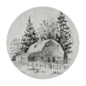 Distant Barn Sketch I Snijplank (Voorkant)