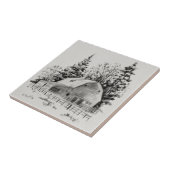 Distant Barn Sketch I Tegeltje (Zijkant)