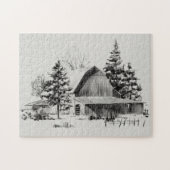 Distant Barn Sketch II Legpuzzel (Horizontaal)