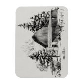 Distant Barn Sketch II Magneet (Verticaal)