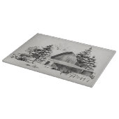 Distant Barn Sketch II Snijplank (Hoek)