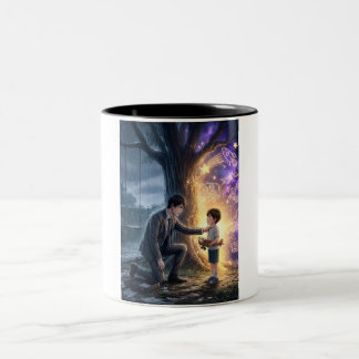Distant Echoes Inner Child Retro Sci-Fi Magic Tweekleurige Koffiemok